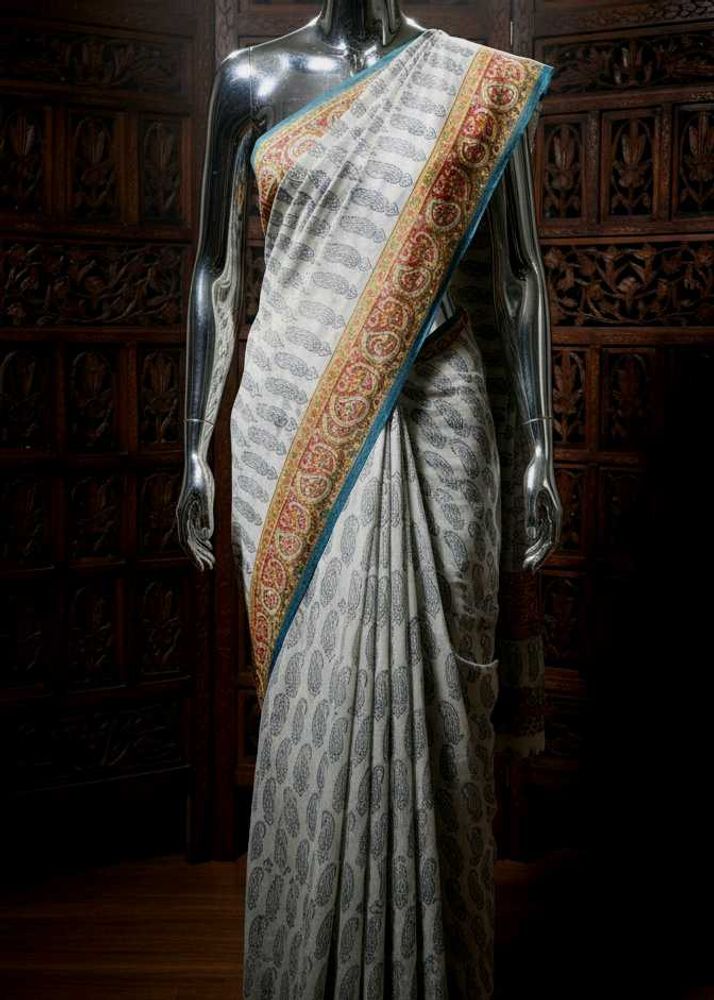 Exclusive Bagh Hand Block Printed Saree