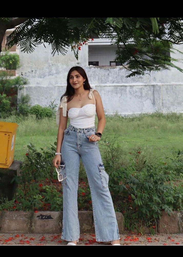 Wide Leg Denim Jeans