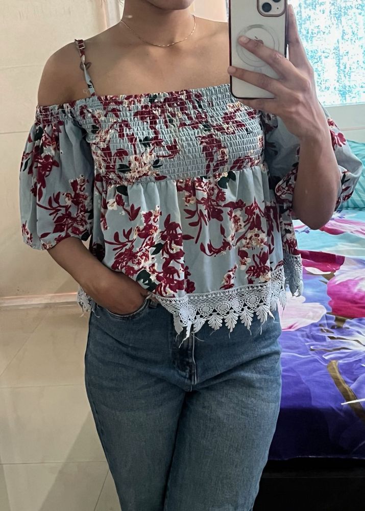 Floral Off-Shoulder Top