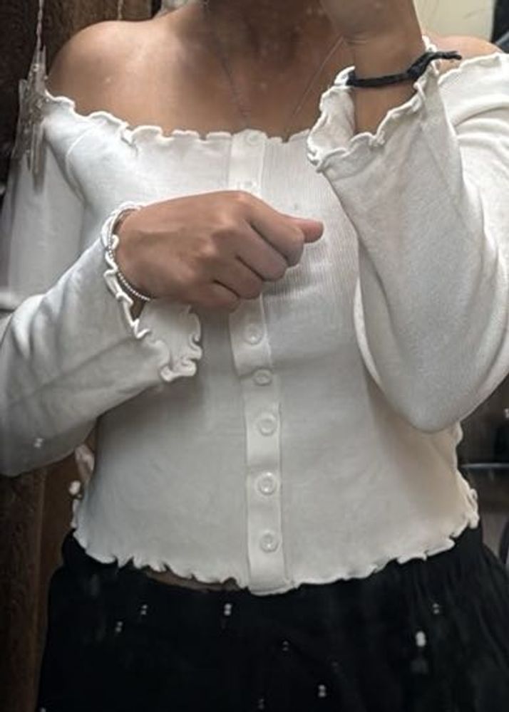White Off-Shoulder Top