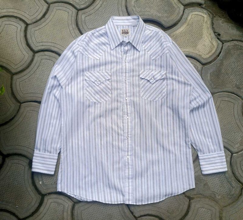 Vintage Men's Striped Western Shirt