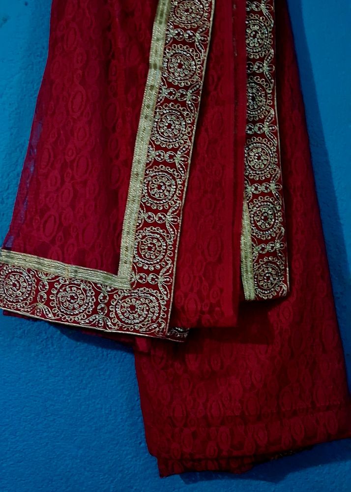 Net Saree Embroider
