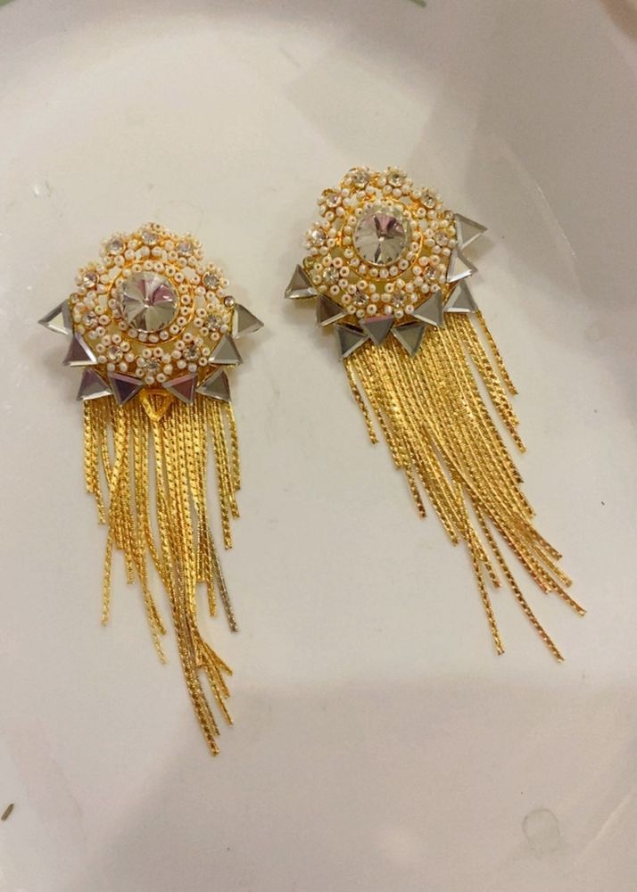 Exquisite Gold Tassel Earrings