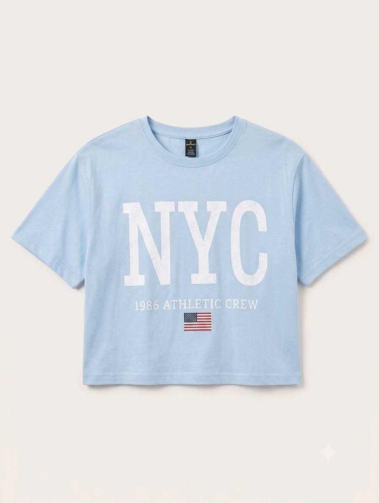 Light Blue NYC Athletic Crew T-Shirt