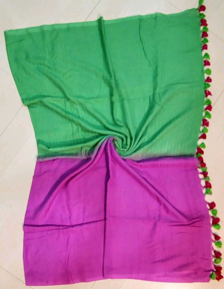 New Dual Tone feather feel saree with running bp