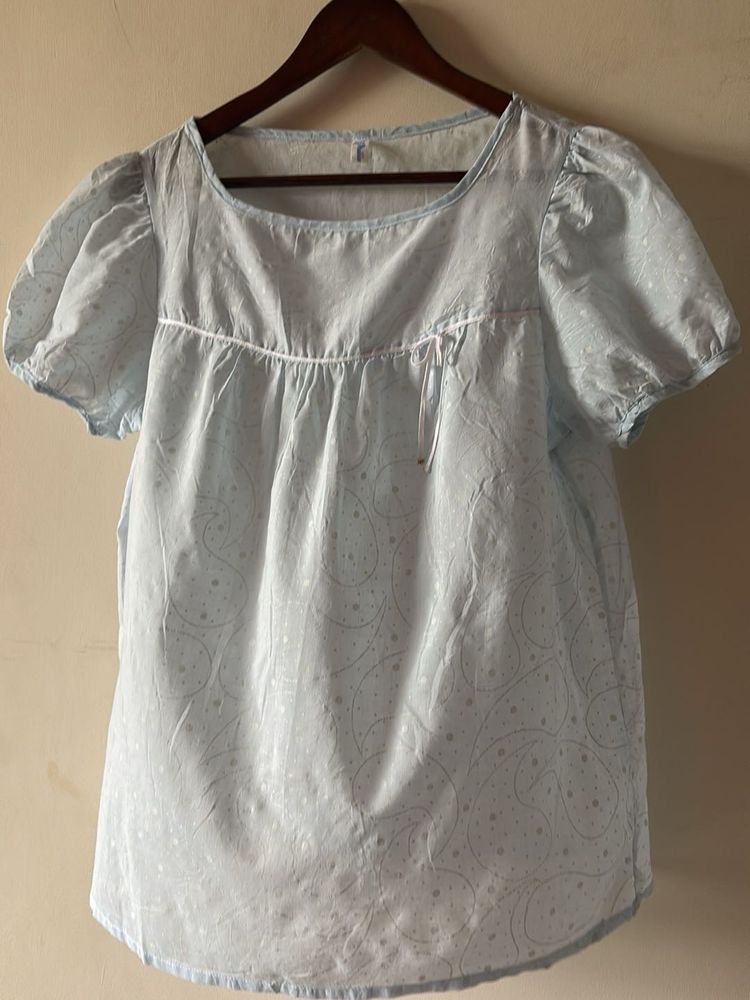 Light Blue Sleep Shirt