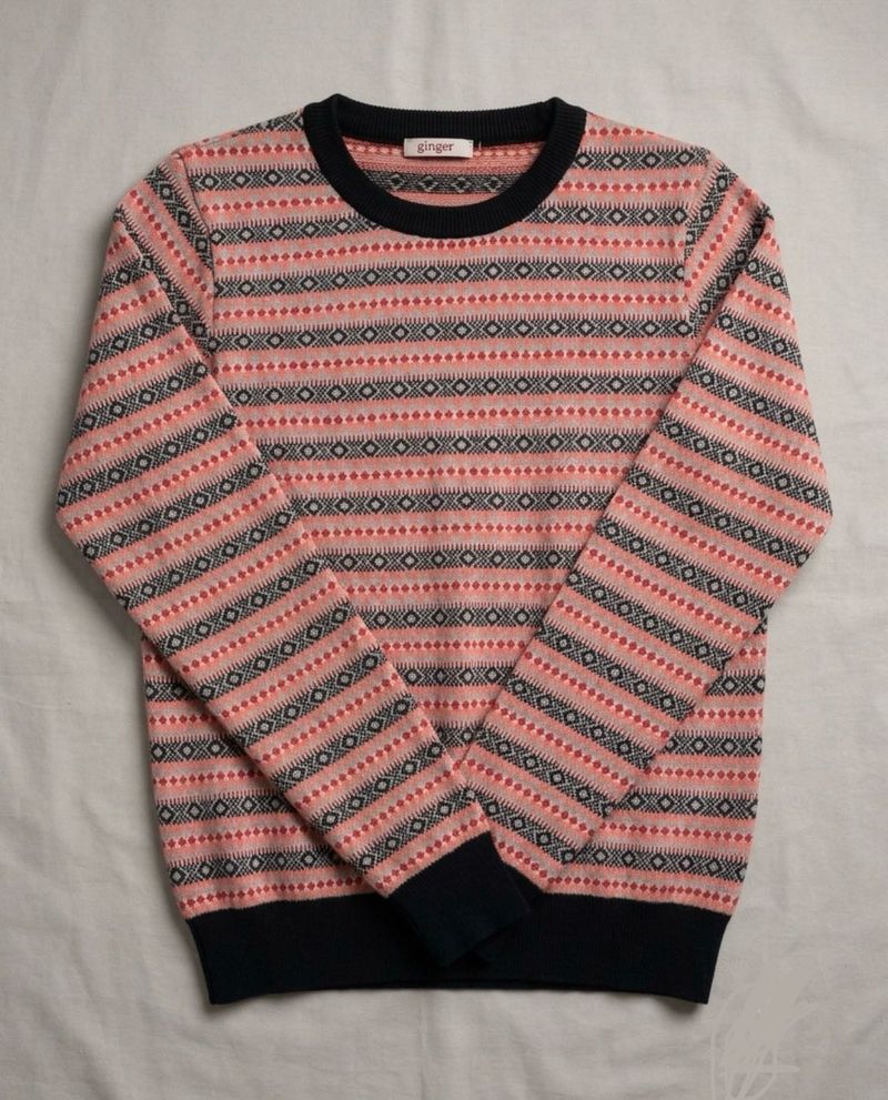 Pink Fair Isle Knit Sweater