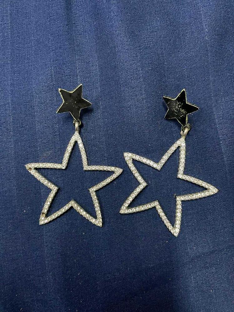 Sparkling Star Dangle Earrings