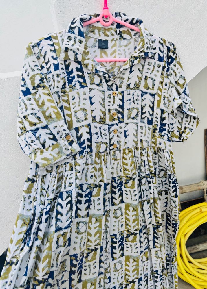 Boho Print Tiered Kurta