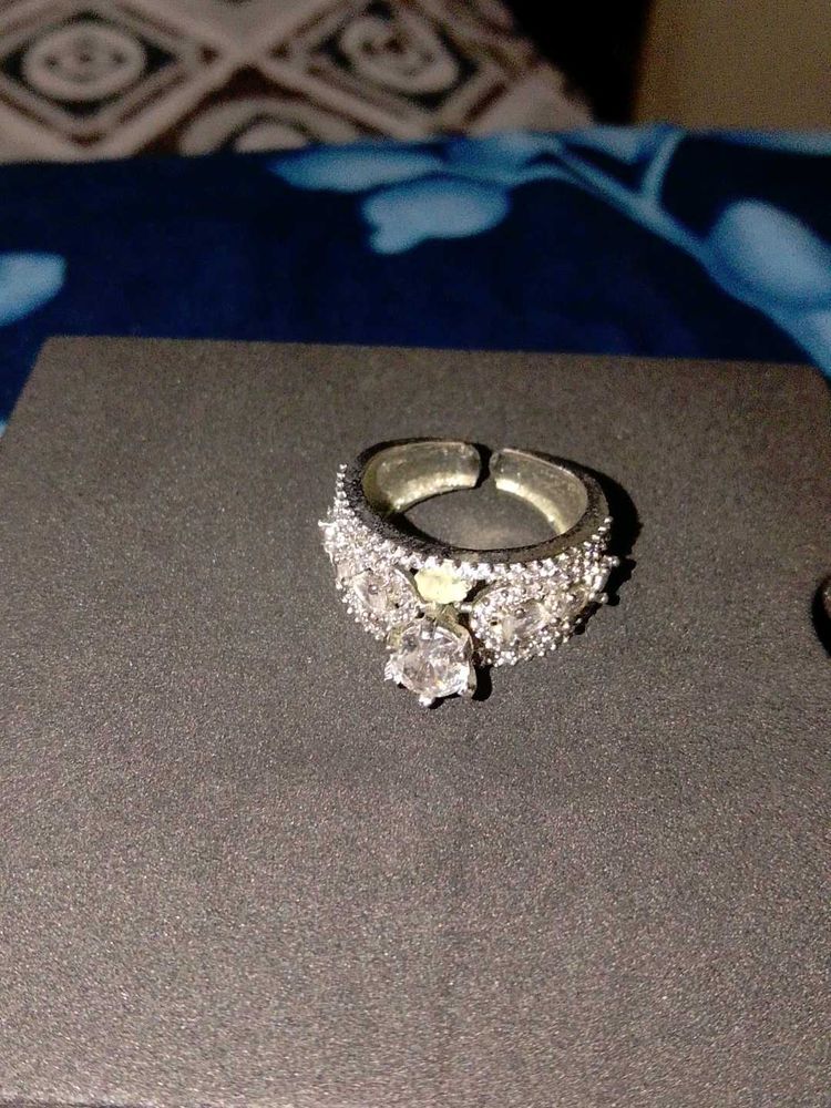Sparkling Adjustable Cocktail Ring