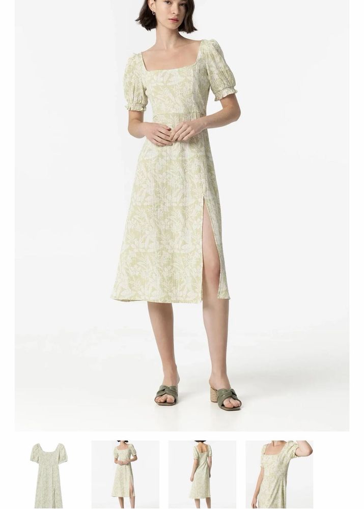 Floral Print Square Neck Dress