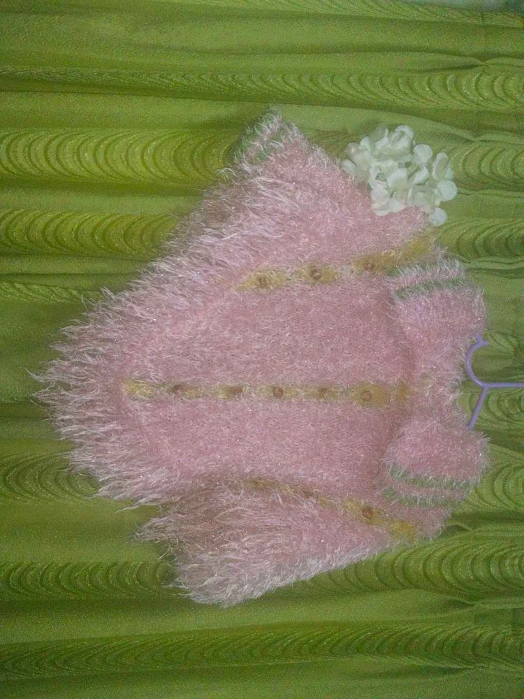 Chic Pink Fuzzy Sweater