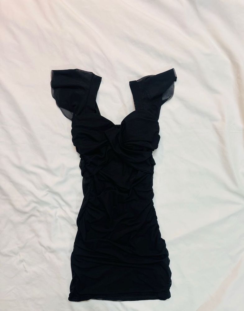 Chic Black Bodycon Mini Dress