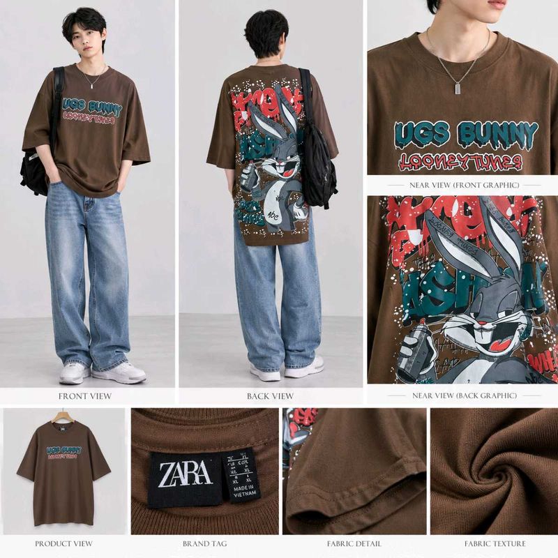Zara Looney Tunes Bugs Bunny Graphic Tee