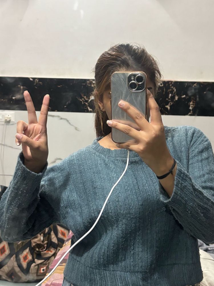 Cozy Textured Long-Sleeve Top