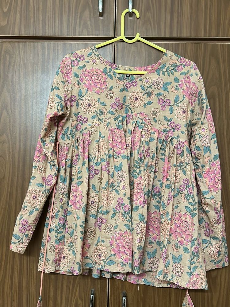 Floral Print Kurta