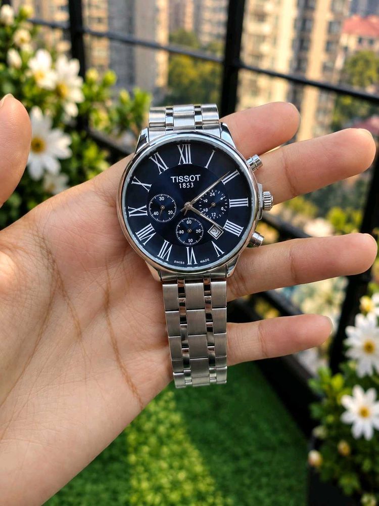 Tissot Chronograph Watch - Navy Dial PREMIUM FOR M
