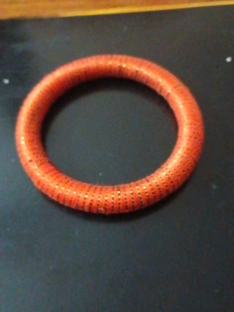 Orange Embellished Bangle