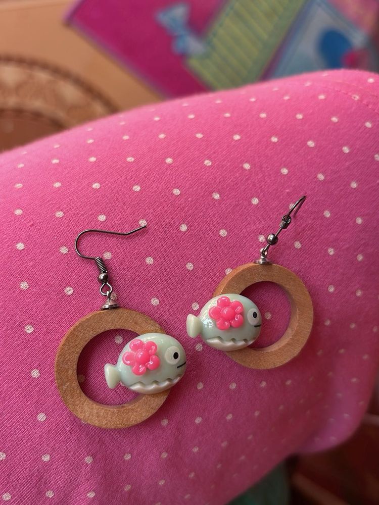 Cute Fish Hoop Earrings