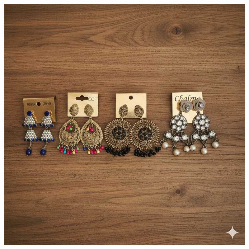 Set of 4 Pairs  Ethnic Ear