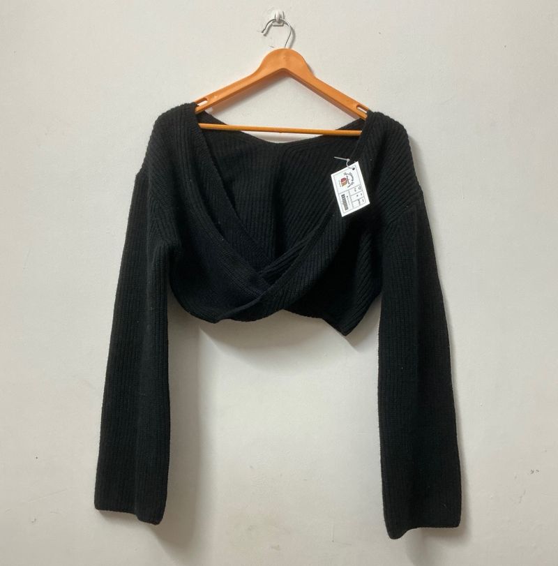Black Flared Sleeve Bolero