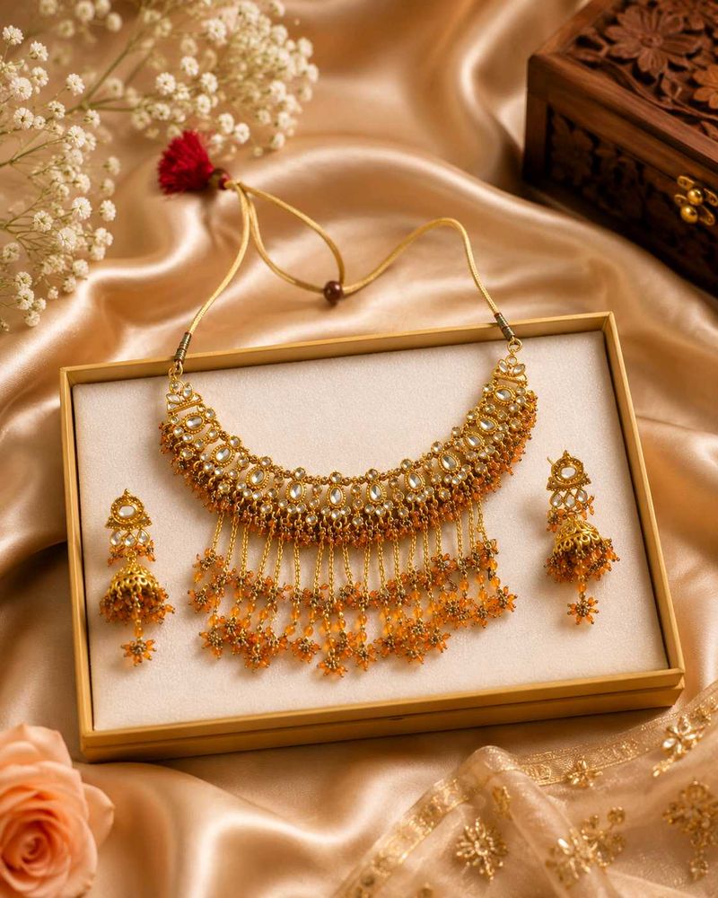 Stunning Indian Necklace &amp; Earring Set