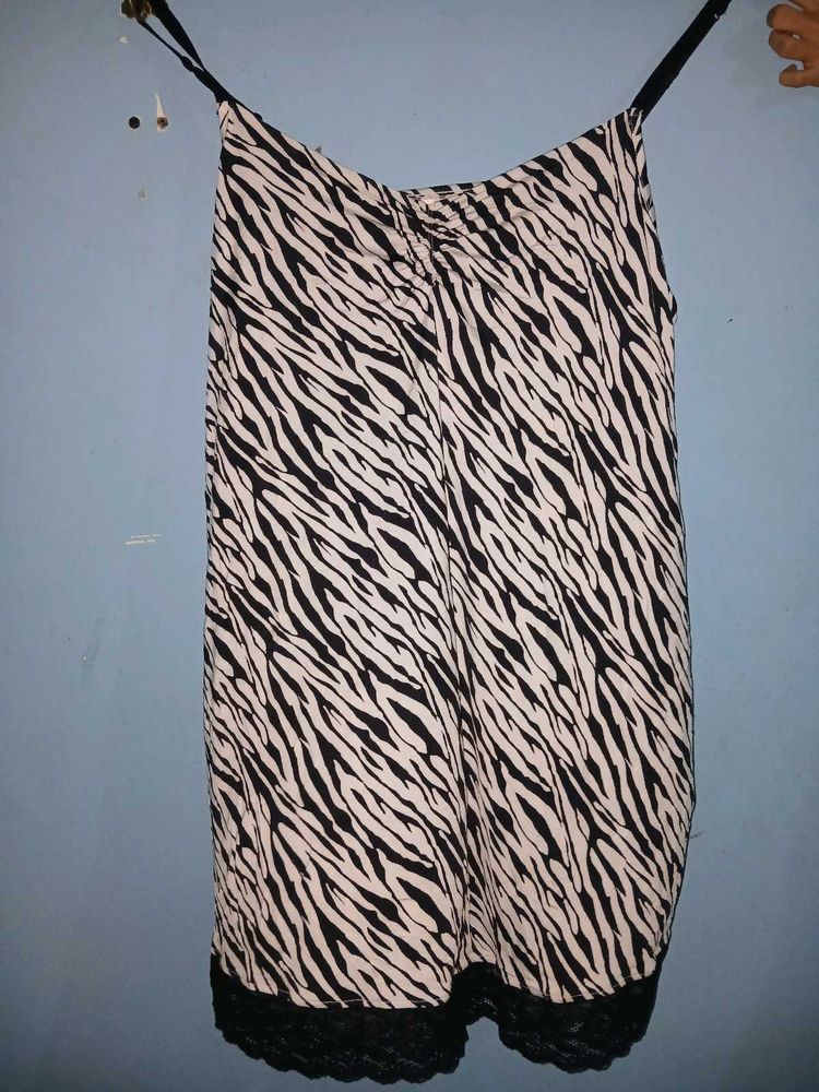 Zebra Print Dress/ Fit XL/L/NEW