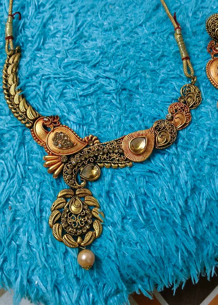 Peacock Design Necklace Set