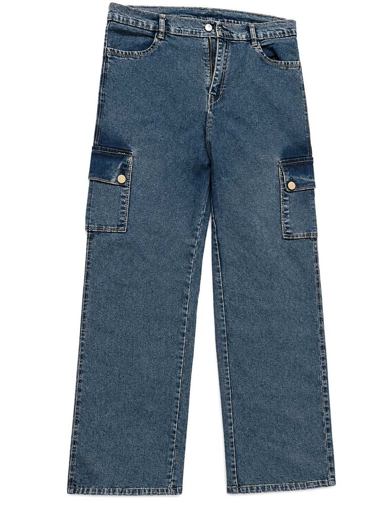 Blue Denim Cargo Pants