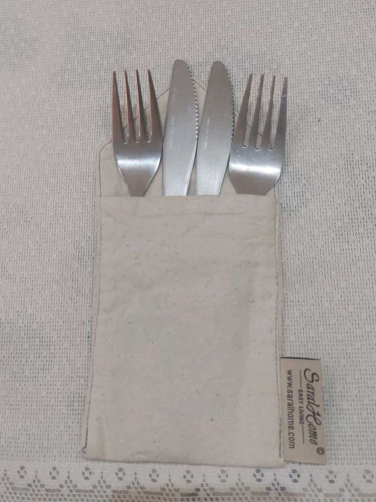 Sara Home "Easy Living" Cutlery Pouch.