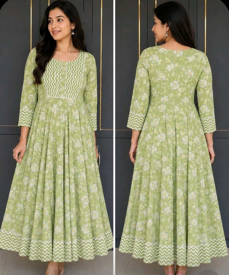 Beautiful Green Floral Kurta