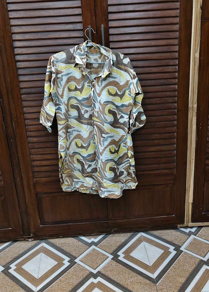 Abstract Print Tunic Top