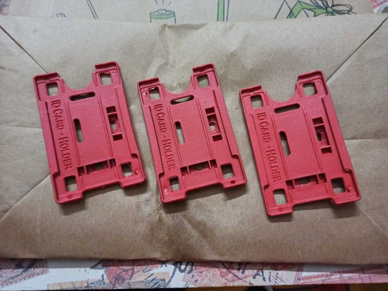 Red ID Card Holder - Set of 3