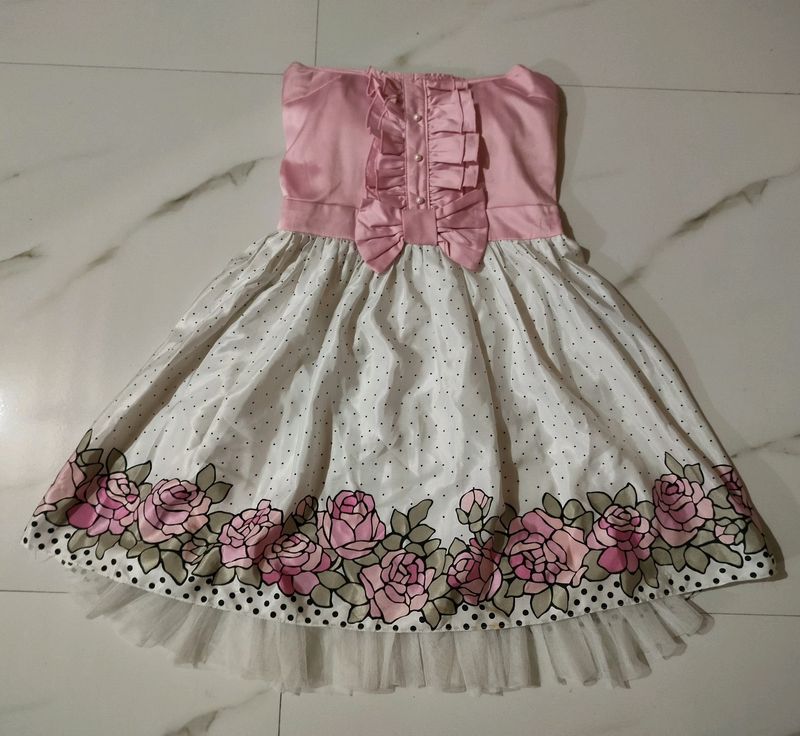 Pink Rose &amp; Polka Dot Party Dress