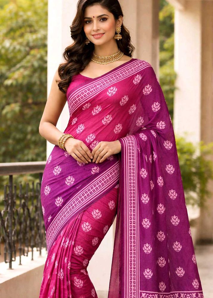New Cotton Blend Sarees stock clearance