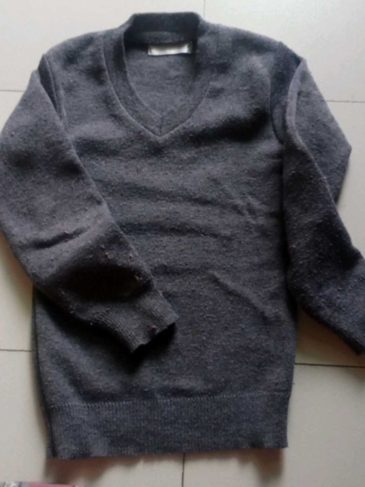Dark Grey V-Neck Sweater
