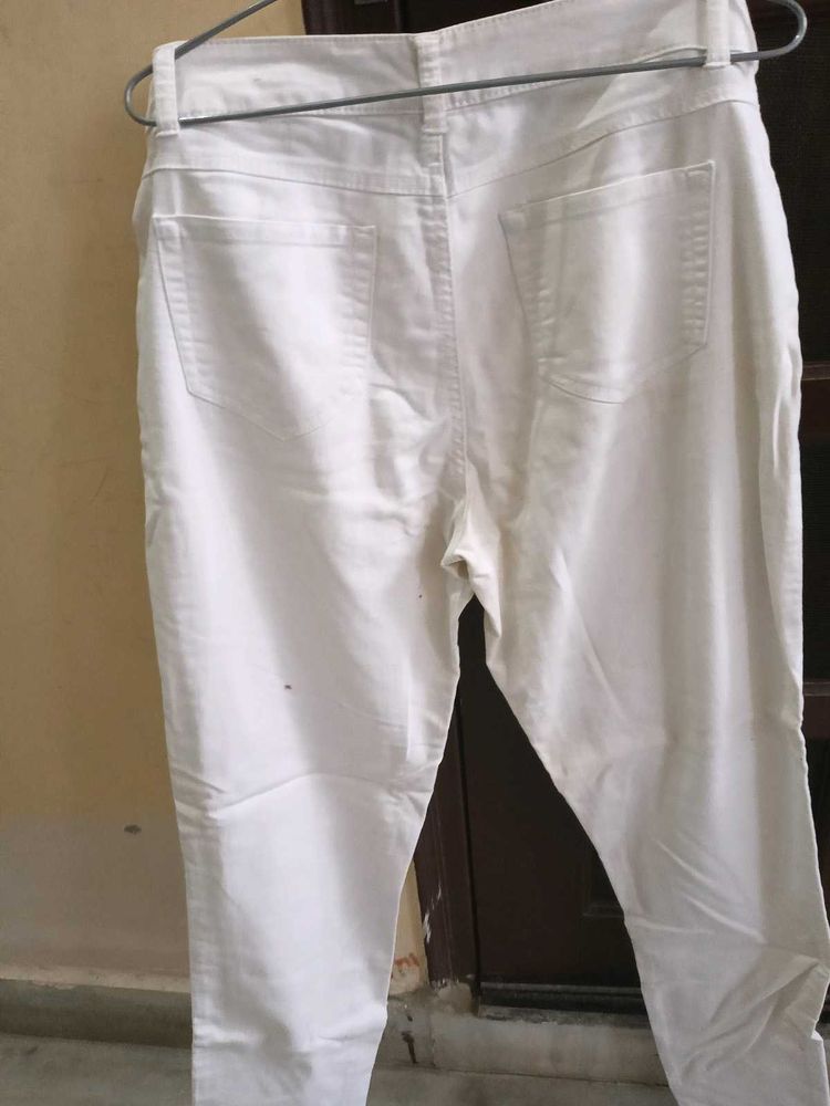 Classic White Denim Jeans