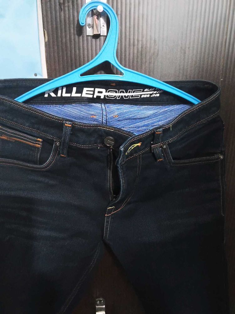 Classic Dark Wash Denim Jeans