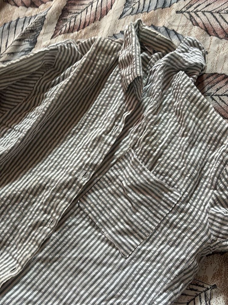 Chic Striped Button-Up Shirt
