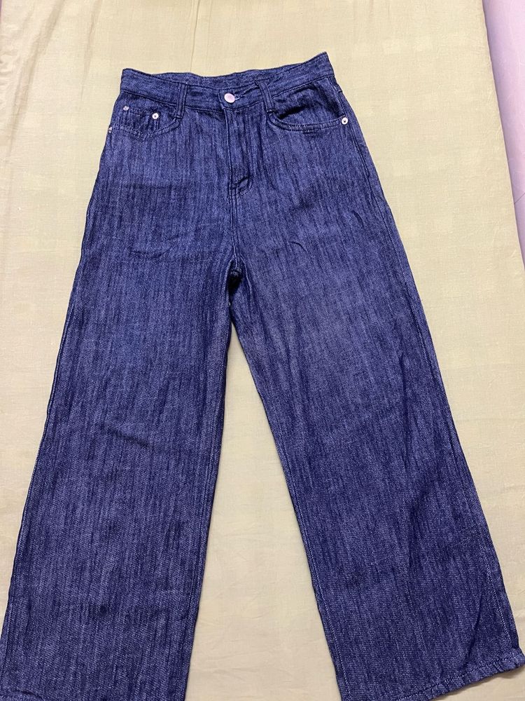 Wide Leg Denim Pants