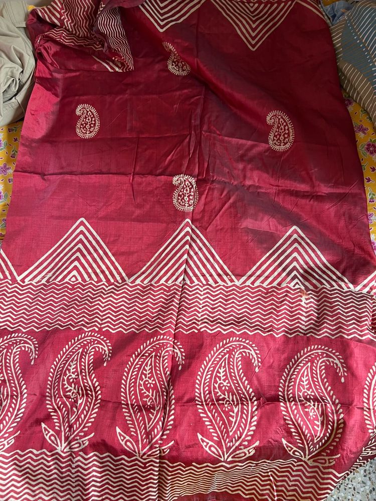 Red Pure Silk Saree