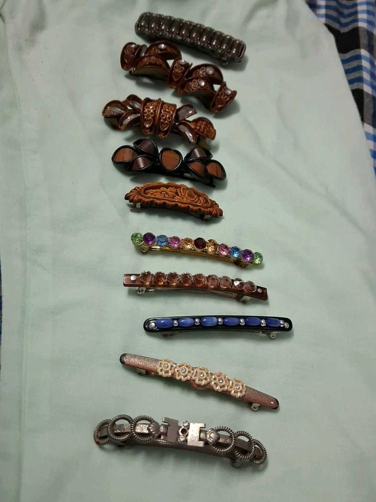 Set of 10 Hair Clips for Women