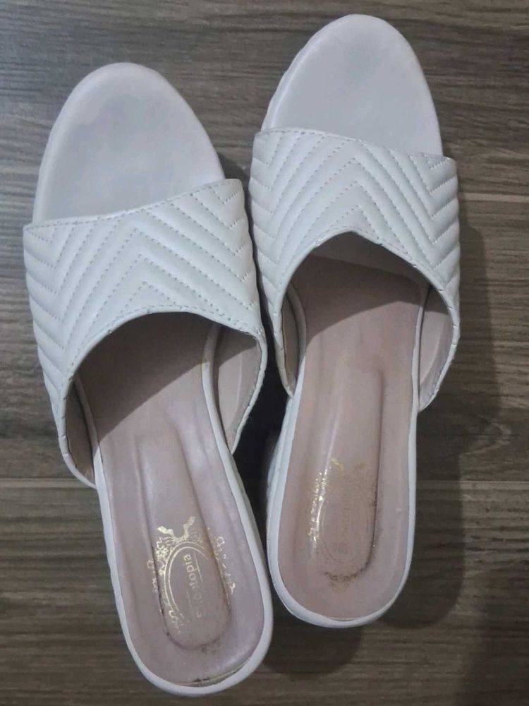 cream coloured high heels