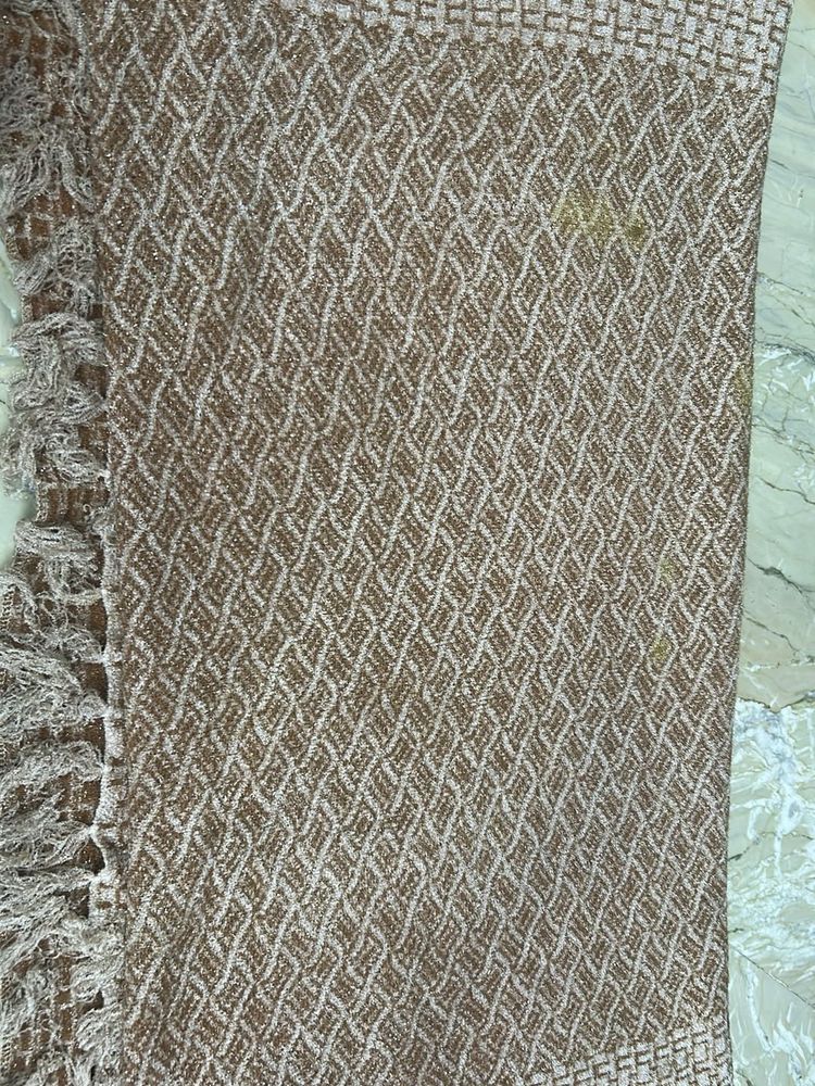 Faux furrry muddy color shawl