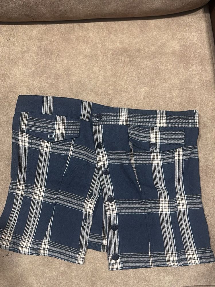 Plaid Button-Up Shirt