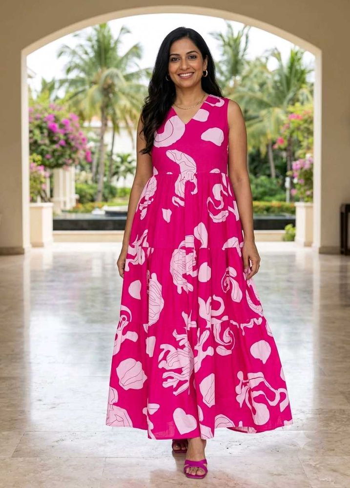 Vibrant Pink Maxi Dress