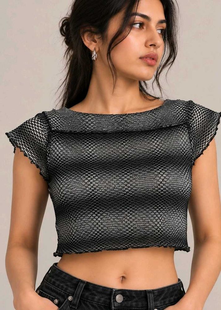 shirring Crop Top