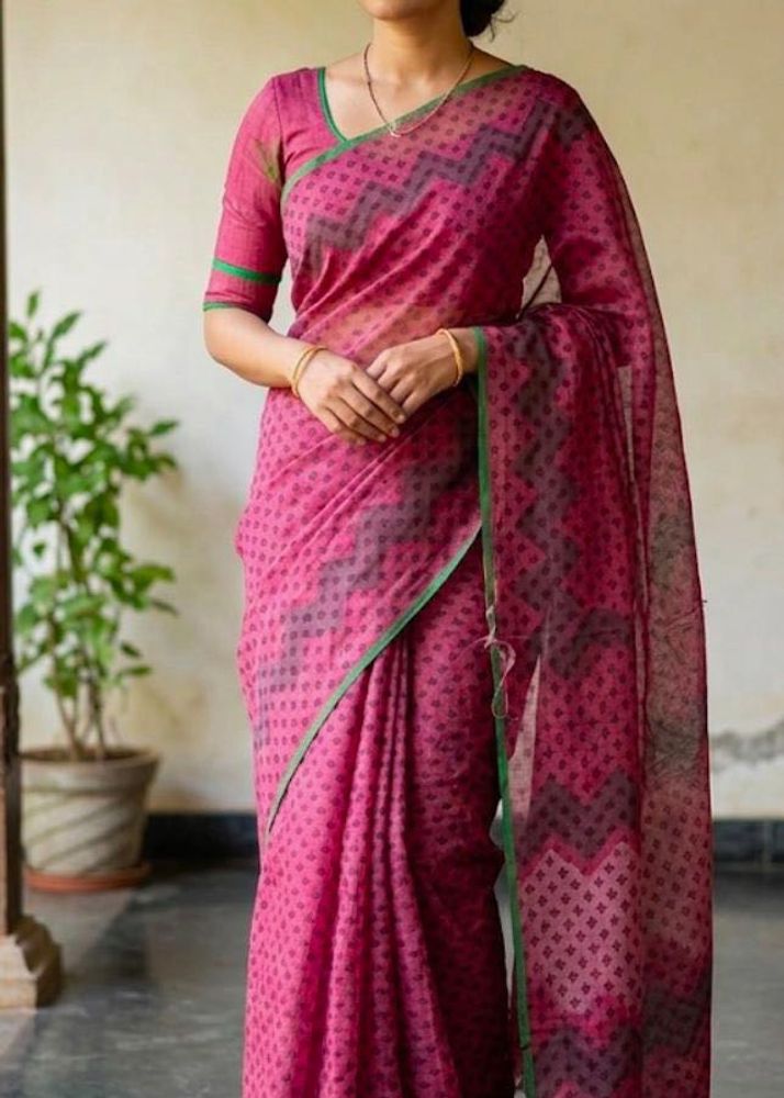 Beautiful Pink &amp; Teal Saree and Blouse