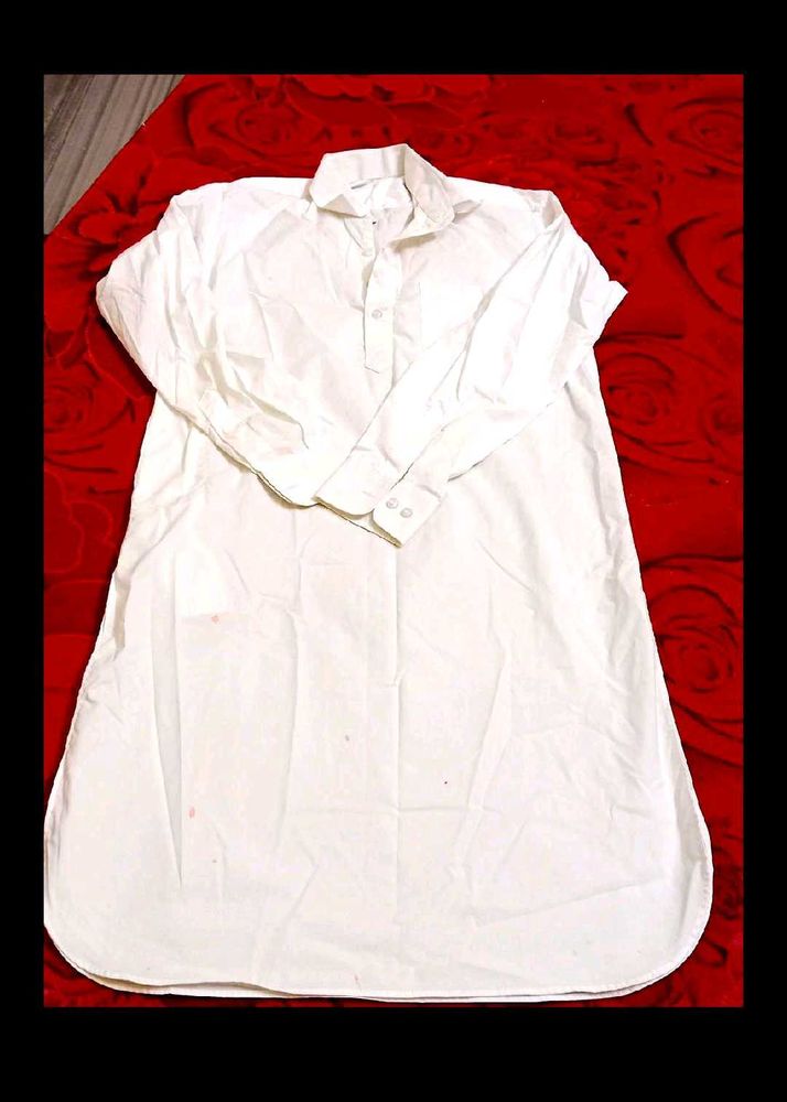 New White Kurta Need Iron Only