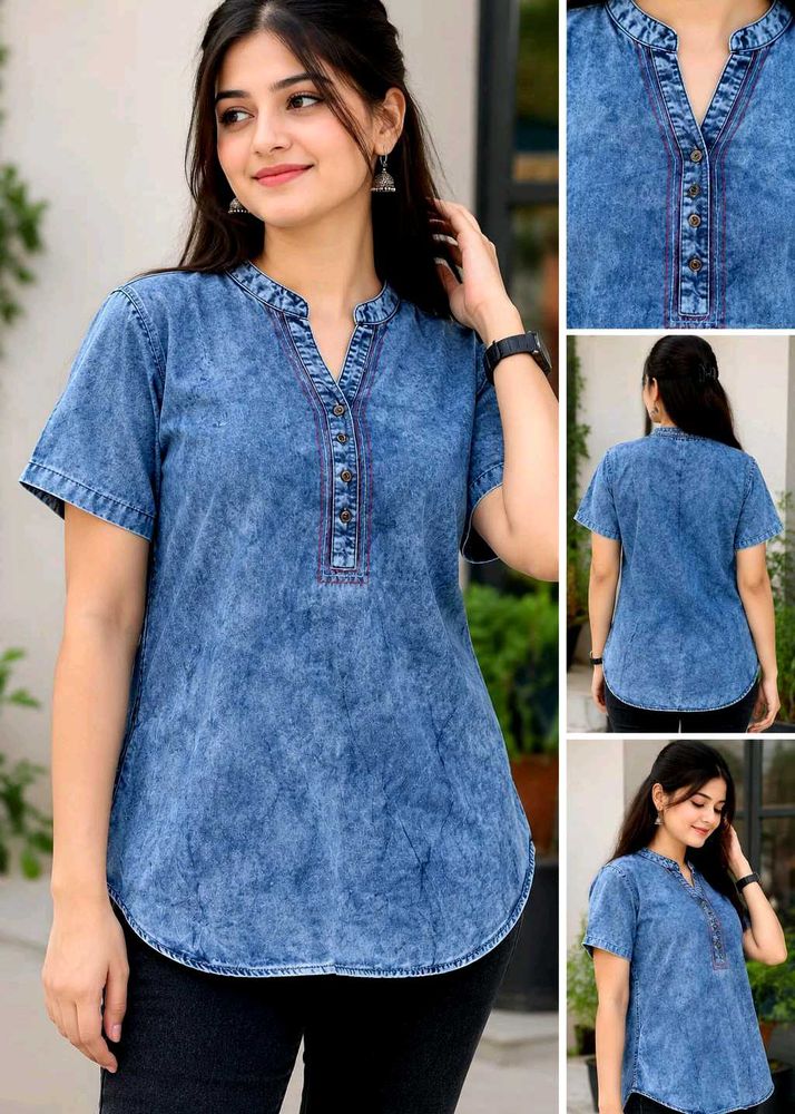 Denim Kurti and jeans